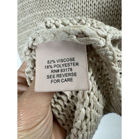 Philosophy Beige Sweater Coastal Quiet Luxury Old Money Rich Minimalist Preppy M - Picture 4 of 7